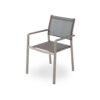 silla apilable de exterior aluminio y textilene